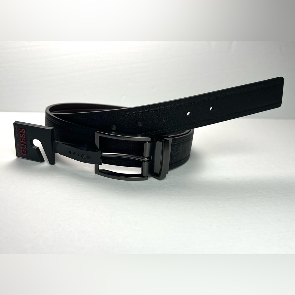 Guess Black Brown Reversible Belt Men's Size XL 42-44